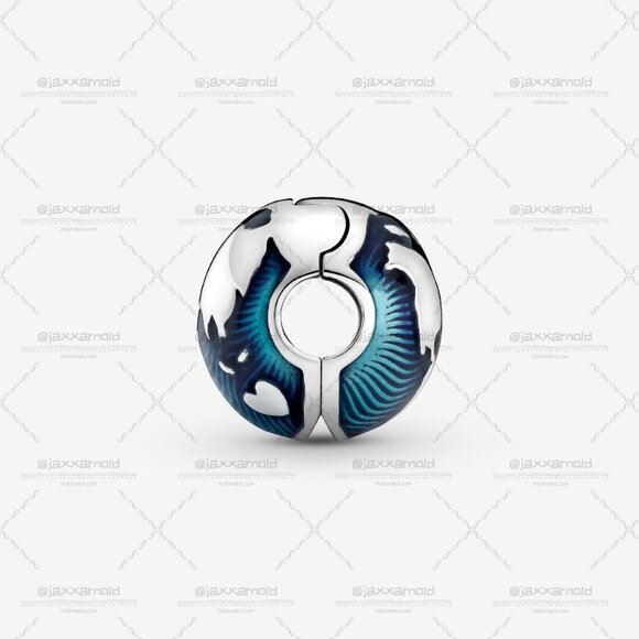 Pandora Blue Globe Clip Charm - Picture 2 of 4